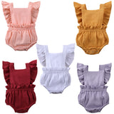 2020 New Fashion  Newborn Infant Baby Girl Lace Ruffles Out Romper Jumpsuit Sunsuit Outfit Clothes