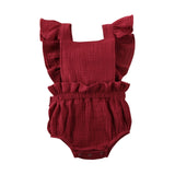 2020 New Fashion  Newborn Infant Baby Girl Lace Ruffles Out Romper Jumpsuit Sunsuit Outfit Clothes