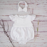 Autumn Baby Girl Clothes Cotton Long Sleeve Baby Romper For New Born Winter Boutiques Linen Playsuit Photo Props Infant Outfit