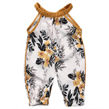 2017 Fashion Baby Girls Clothes Baby Girls Floral Sleeveless Summer Jumpsuit Romper Clothes Outfits Set