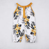 2017 Fashion Baby Girls Clothes Baby Girls Floral Sleeveless Summer Jumpsuit Romper Clothes Outfits Set