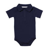 Summer Baby Boy Girl Rompers Turn-down Collar Infant Newborn Cotton Clothes Jumpsuit For 0-2Y Toddlers Bebe Outfits