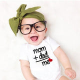 8 COLORS Newborn Toddler Baby Boy Girl Dad +Mom Outfit Costume Romper short sleeve Clothes Baby girl roupa de bebe 0-24M