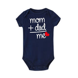 8 COLORS Newborn Toddler Baby Boy Girl Dad +Mom Outfit Costume Romper short sleeve Clothes Baby girl roupa de bebe 0-24M
