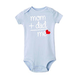 8 COLORS Newborn Toddler Baby Boy Girl Dad +Mom Outfit Costume Romper short sleeve Clothes Baby girl roupa de bebe 0-24M