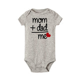 8 COLORS Newborn Toddler Baby Boy Girl Dad +Mom Outfit Costume Romper short sleeve Clothes Baby girl roupa de bebe 0-24M