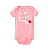 8 COLORS Newborn Toddler Baby Boy Girl Dad +Mom Outfit Costume Romper short sleeve Clothes Baby girl roupa de bebe 0-24M