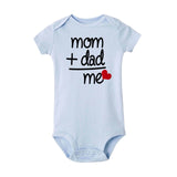 8 COLORS Newborn Toddler Baby Boy Girl Dad +Mom Outfit Costume Romper short sleeve Clothes Baby girl roupa de bebe 0-24M
