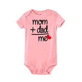 8 COLORS Newborn Toddler Baby Boy Girl Dad +Mom Outfit Costume Romper short sleeve Clothes Baby girl roupa de bebe 0-24M