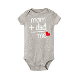 8 COLORS Newborn Toddler Baby Boy Girl Dad +Mom Outfit Costume Romper short sleeve Clothes Baby girl roupa de bebe 0-24M